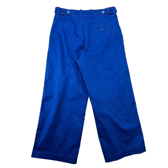 Madewell Womens Coloriche Blue High-Waisted Wide-Leg Linen Blend Pants Size 8 - Picture 10 of 15